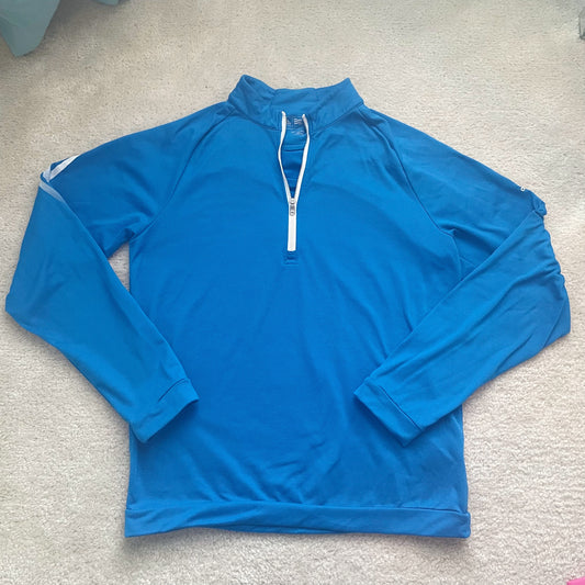 #118 | Size S | Adidas Men's Blue Quarter Zip