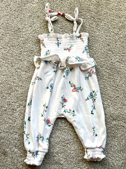 Girls jumpsuit outfit, 3-6 mo, EUC