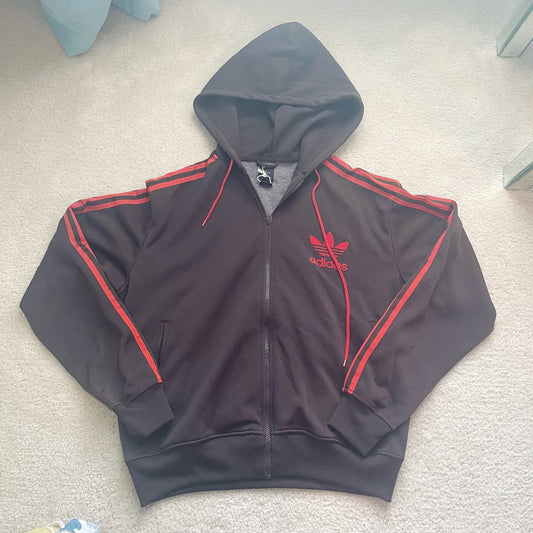 #118 | Size L | Adidas Men's Zip Up Hoodie Brown