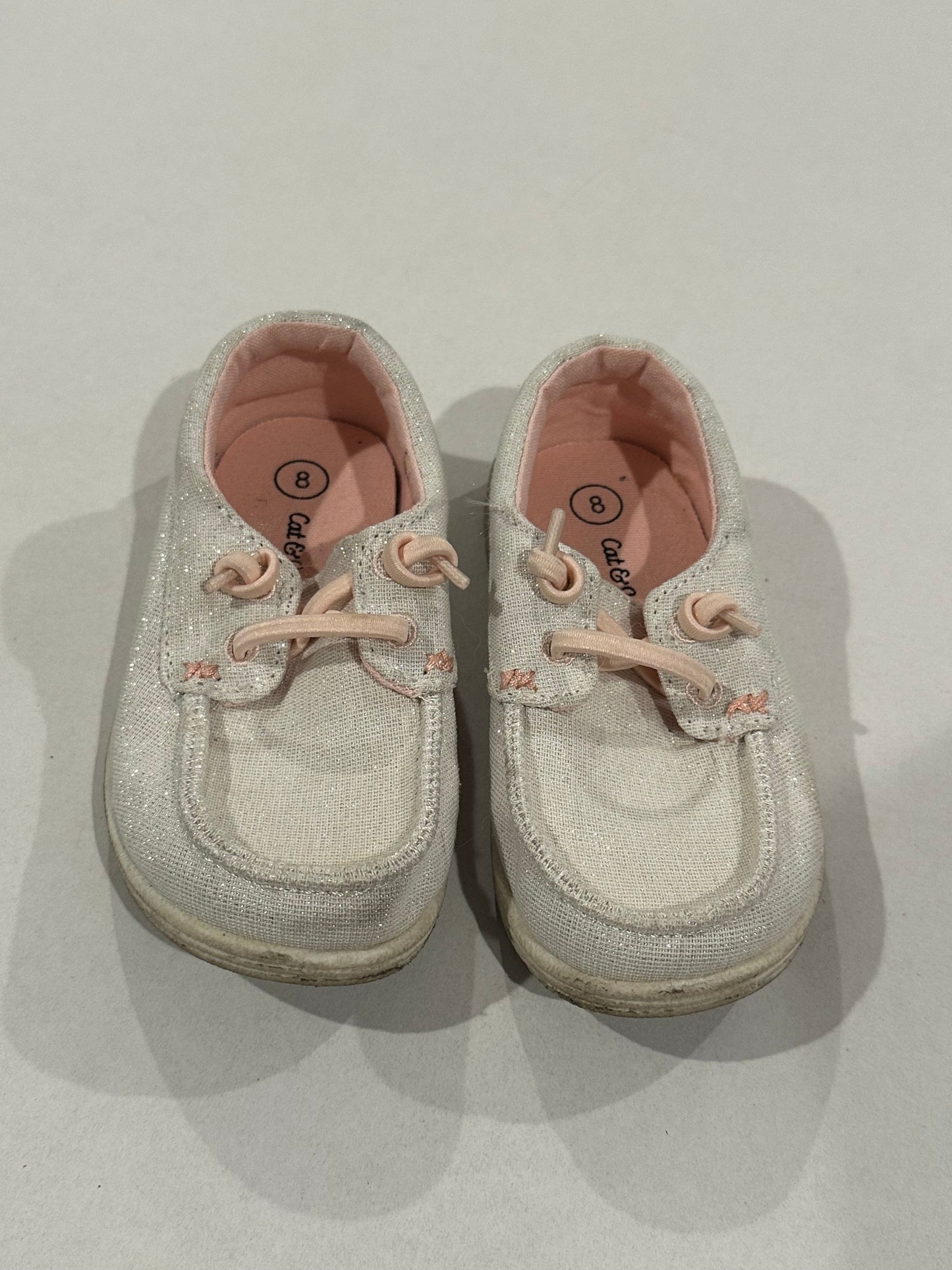 #160 Girls size 8 Cat and Jack slip on shoes