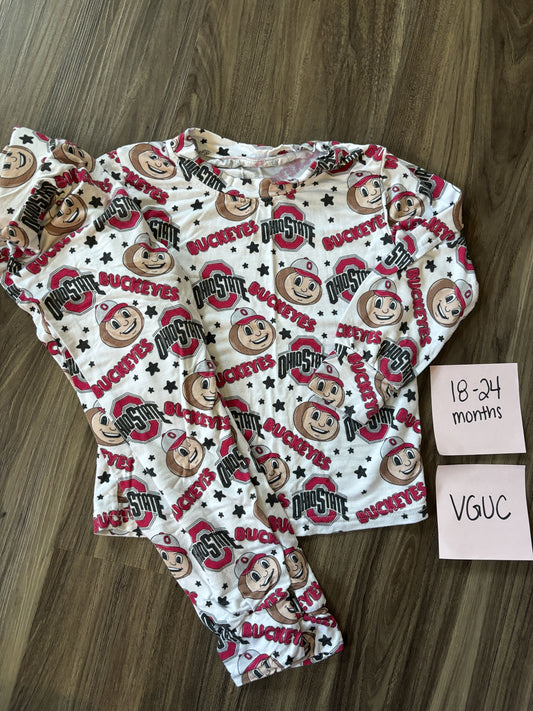 #138 - 18-24 Mo VGUC Bamboo Ohio State PJs