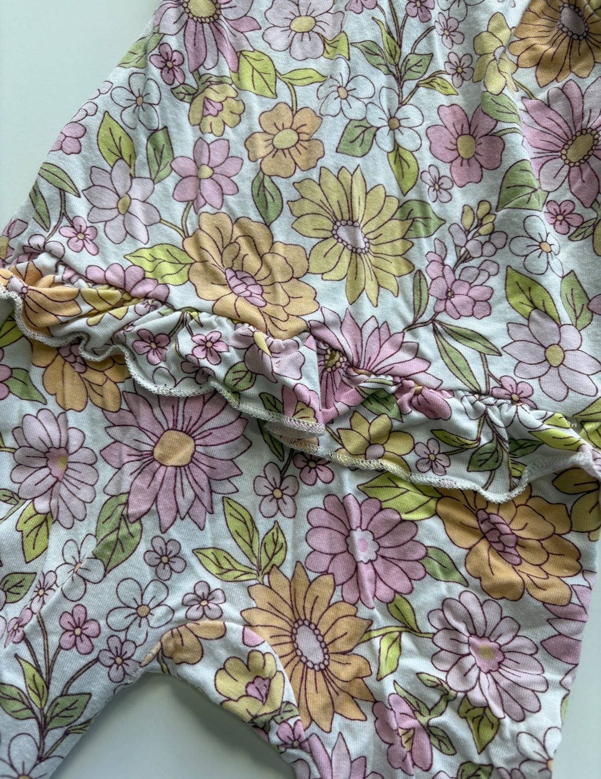 Seller # 105 - 3M Girls Little Me Floral Zip Up Footie GUC