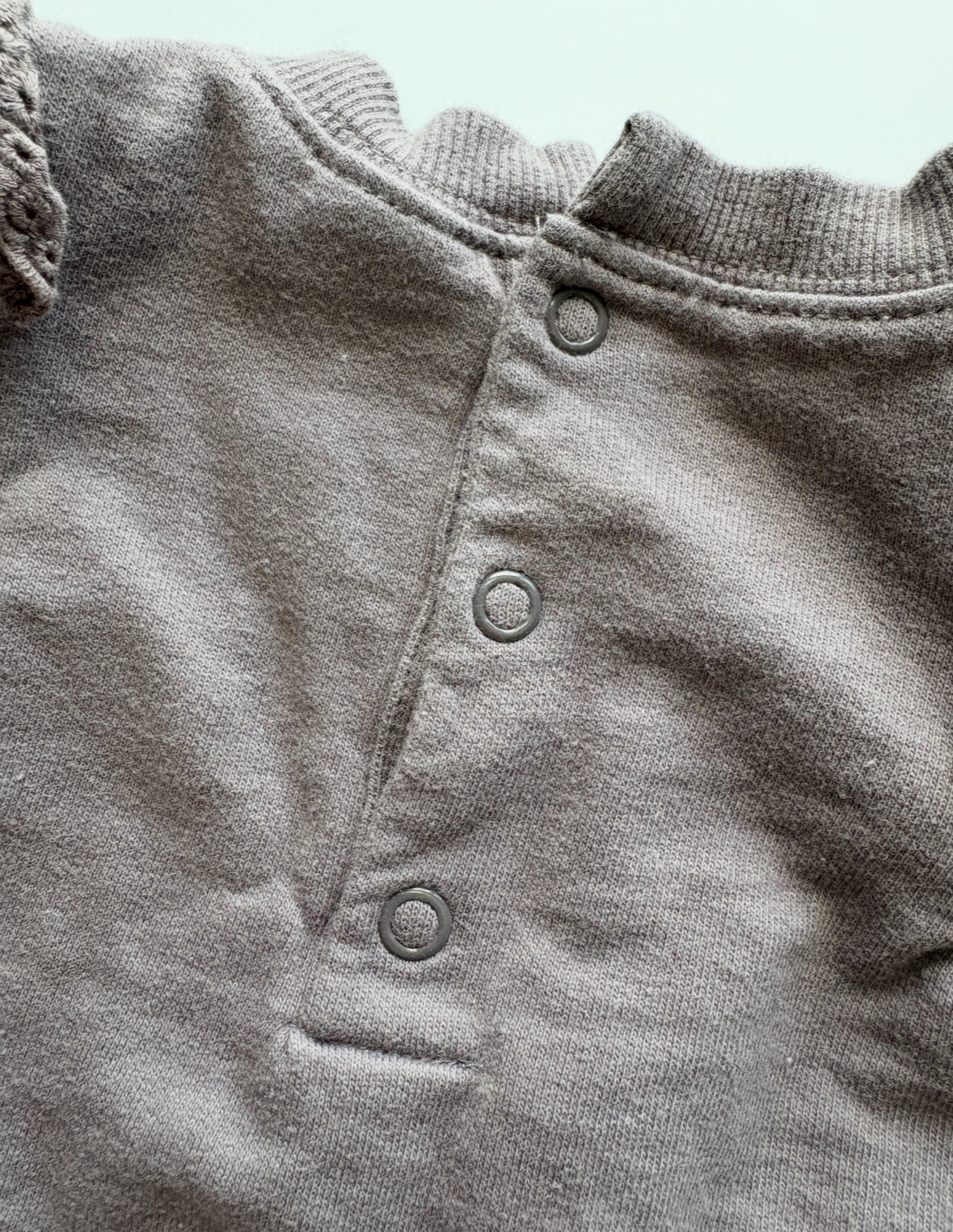 Seller # 105 - 6M Girls Carter's Gray Ruffle Sweatshirt GUC