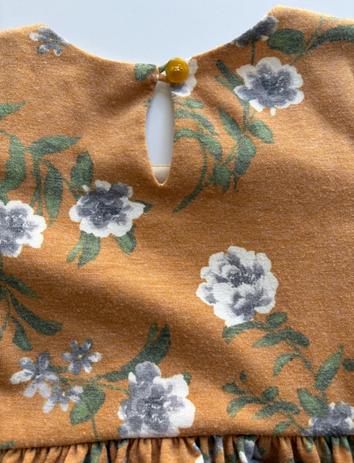 Seller #105 - Girls 3T Bonnie Jean Mustard Floral Shirt GUC