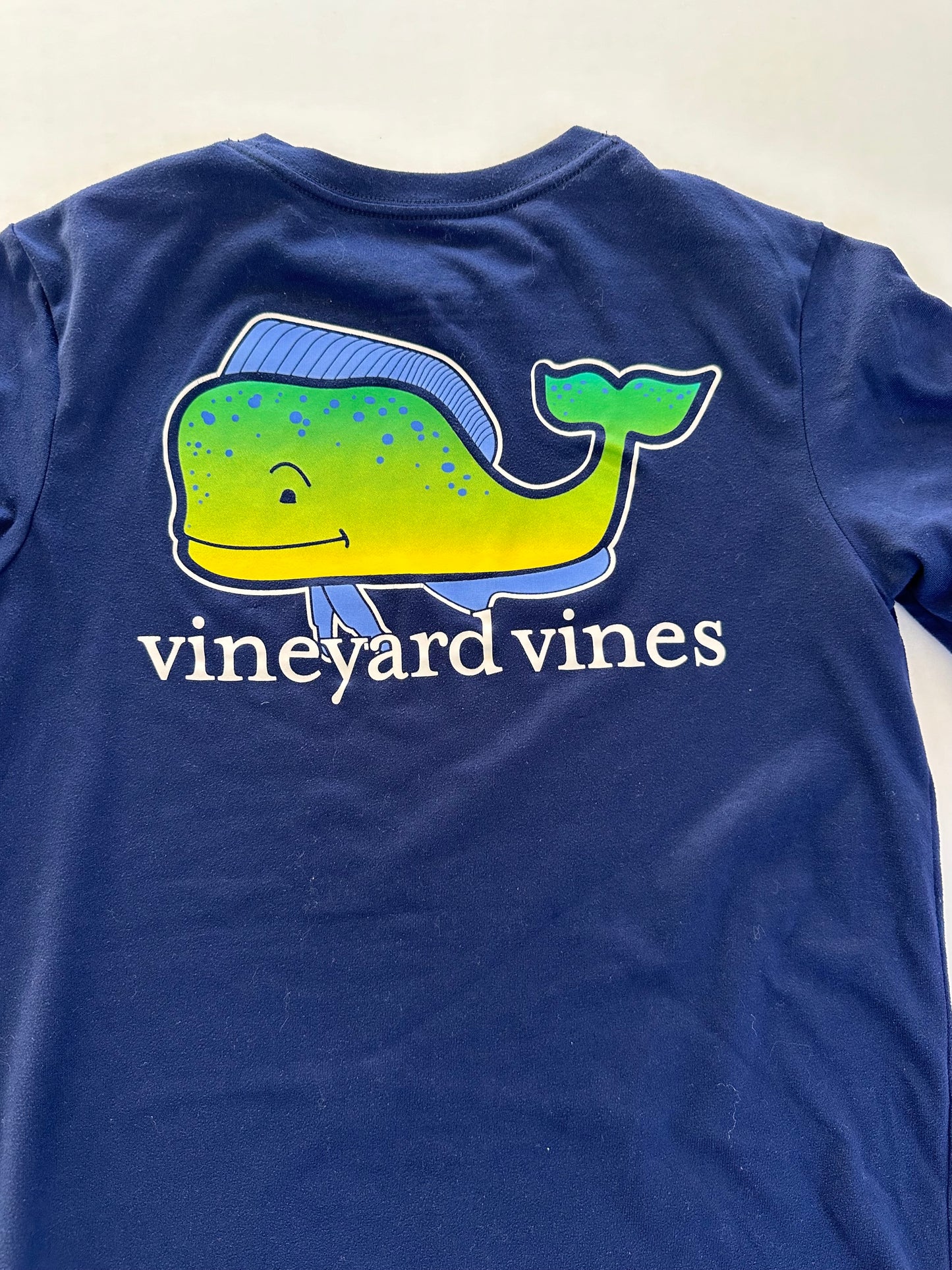 Vineyard Vines Boys Medium 10-12 performance T shirt navy
