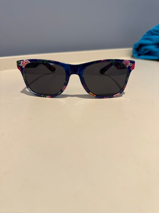 Blue Flower Sunglasses