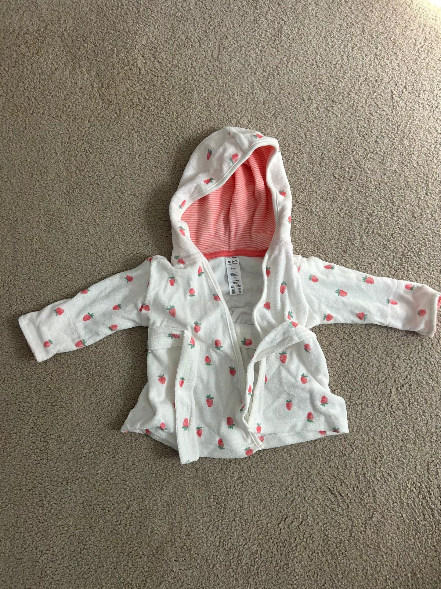 Seller #21 Carter's baby strawberry robe 0-9 months