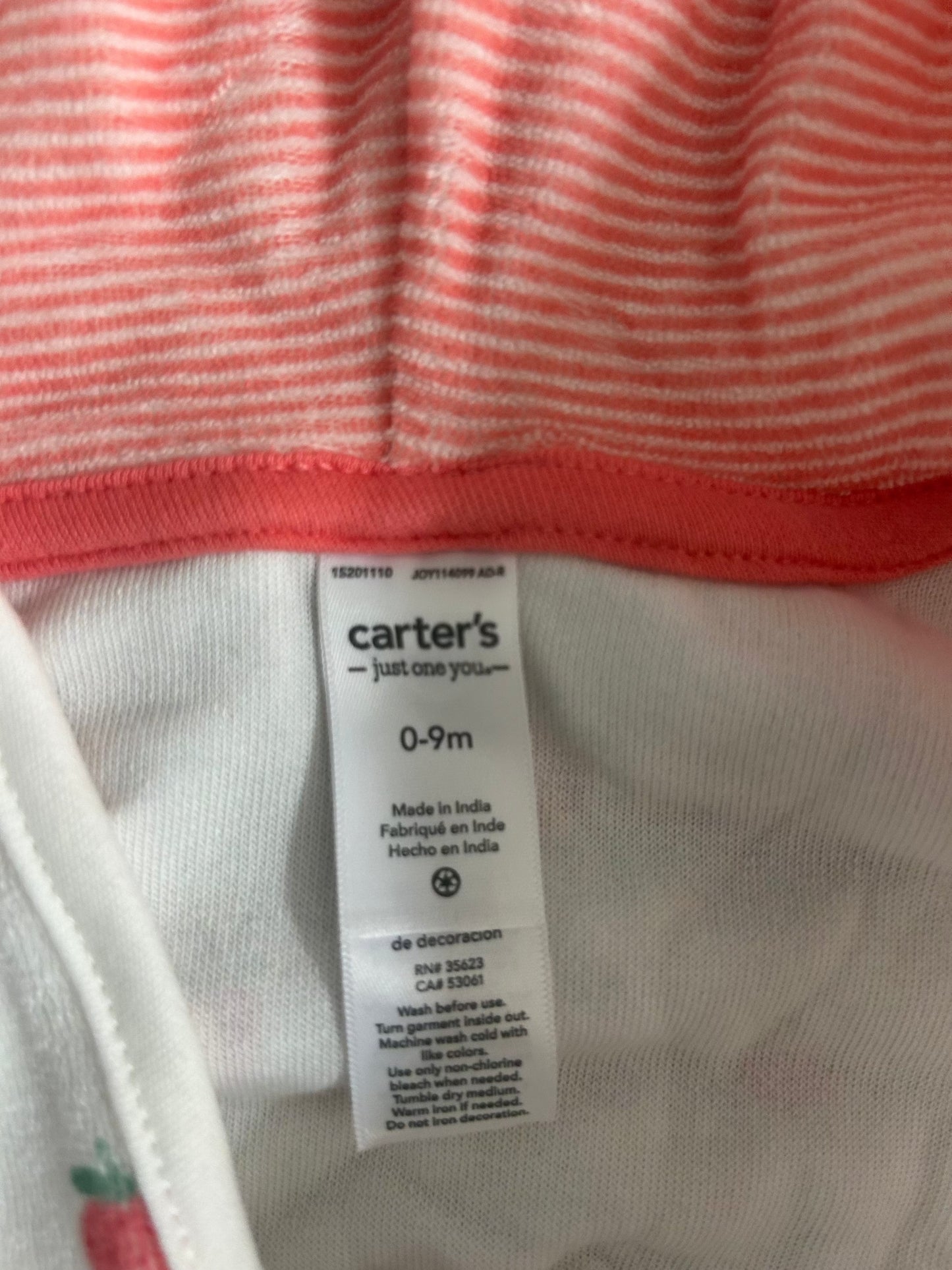 Seller #21 Carter's baby strawberry robe 0-9 months