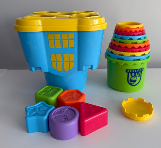#173-stackable cups and shape sorter toy