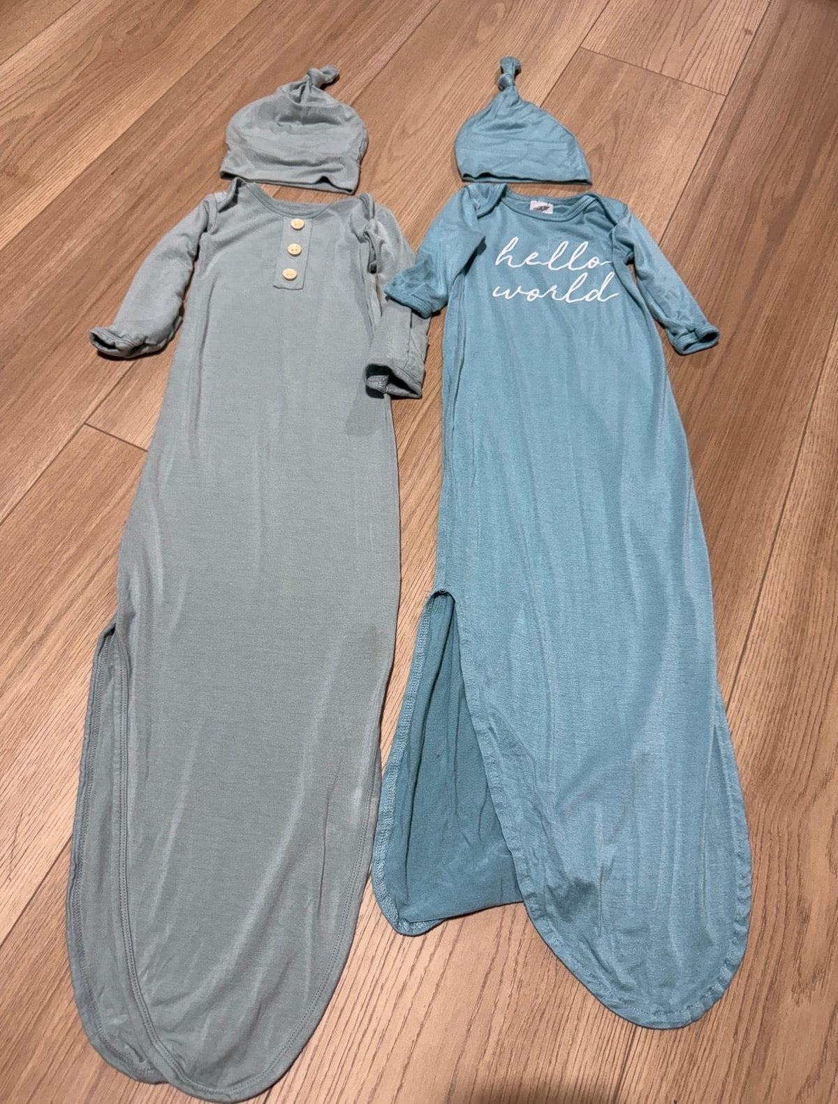 #162 Newborn Gender Neutral Sleep Sacks with caps