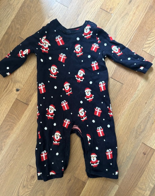 Seller #174 Mudpie Santa Knit Romper 9-12 Months