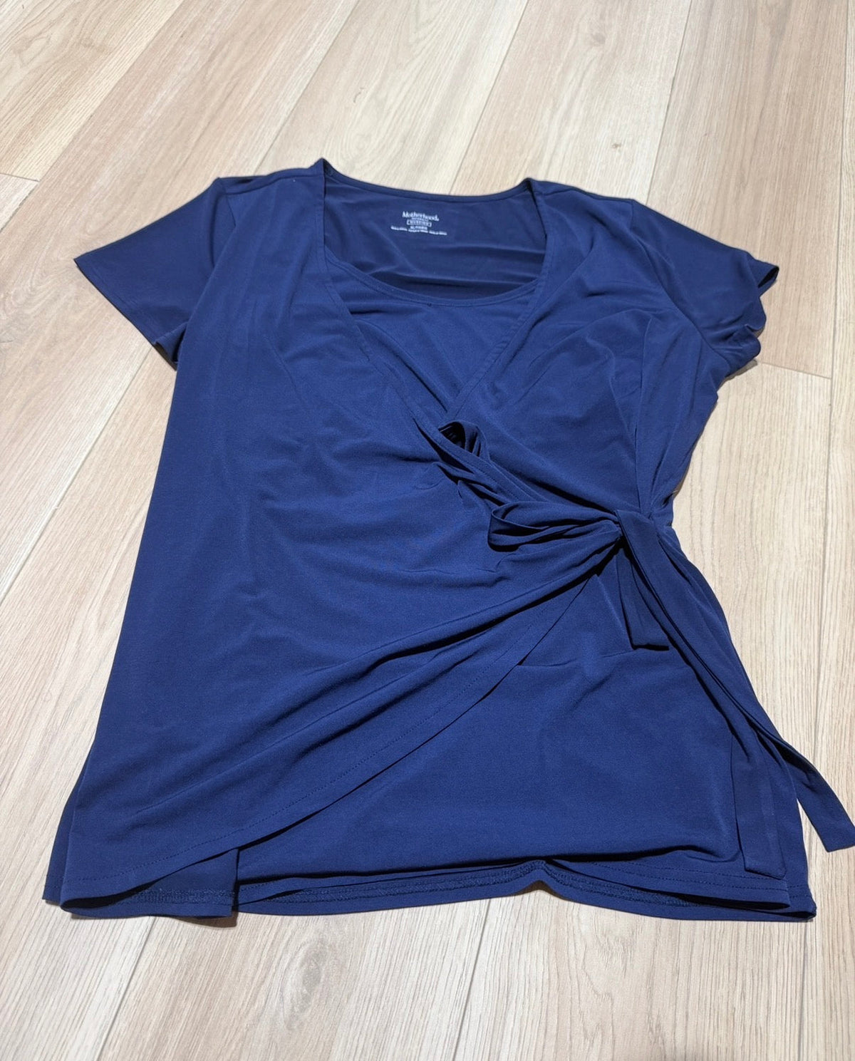 #162 Motherhood Maternity XL faux-wrap shirt