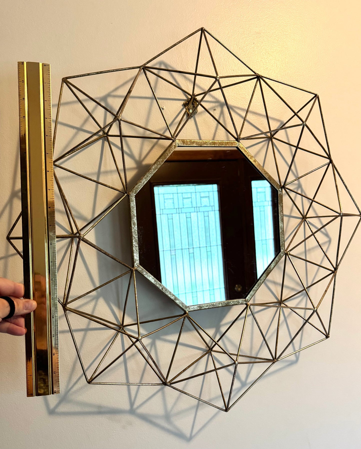 Seller 126 - Geometric Gold Frames Mirror - REDUCED