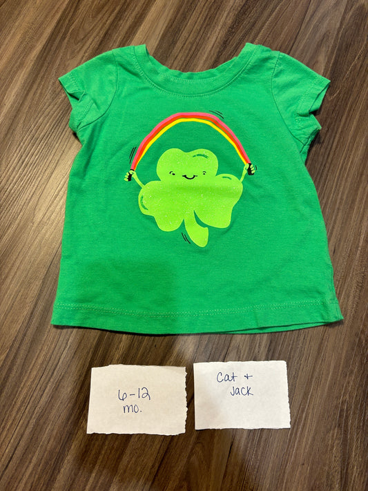 #138 - 6-12 Mo - VGUC Cat & Jack - Clover Tshirt - PU 45236