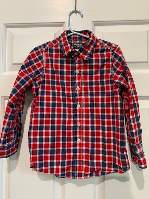 PPU Montgomery OshKosh Boys Size 5 Button Down Shirt