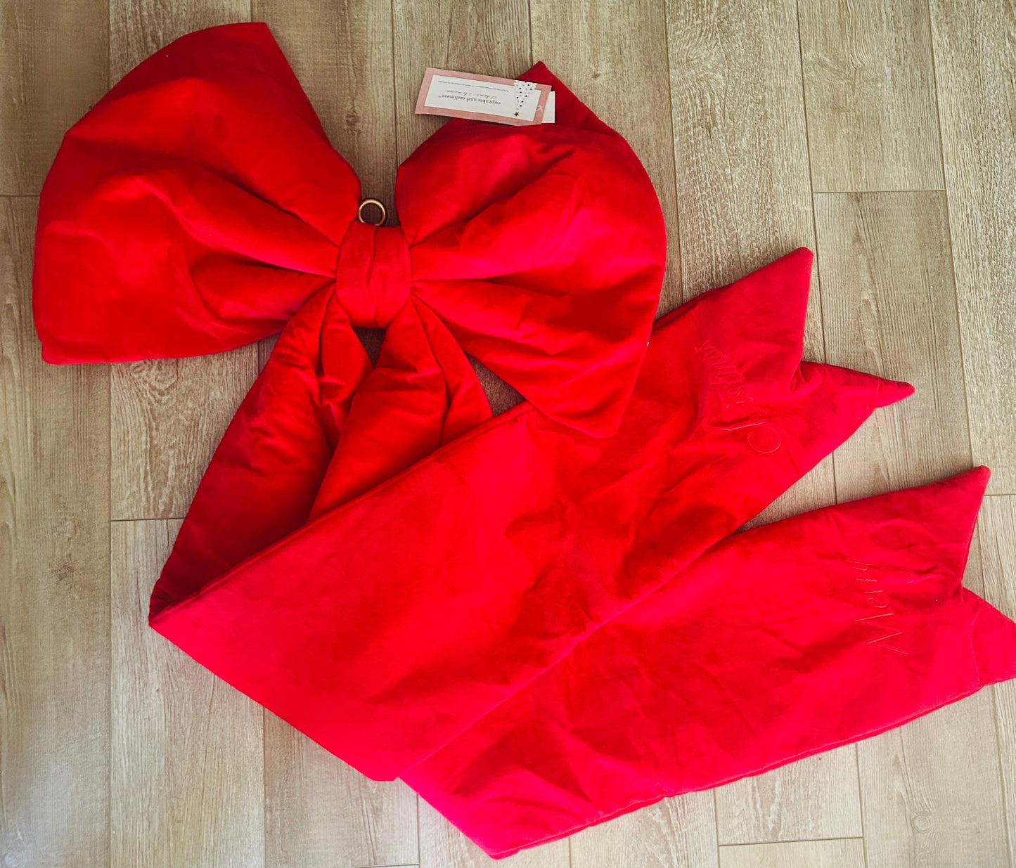 #15 Cupcakes and Cashmere New HUGE 64” Plush Indoor Christmas Bow *REDUCED*