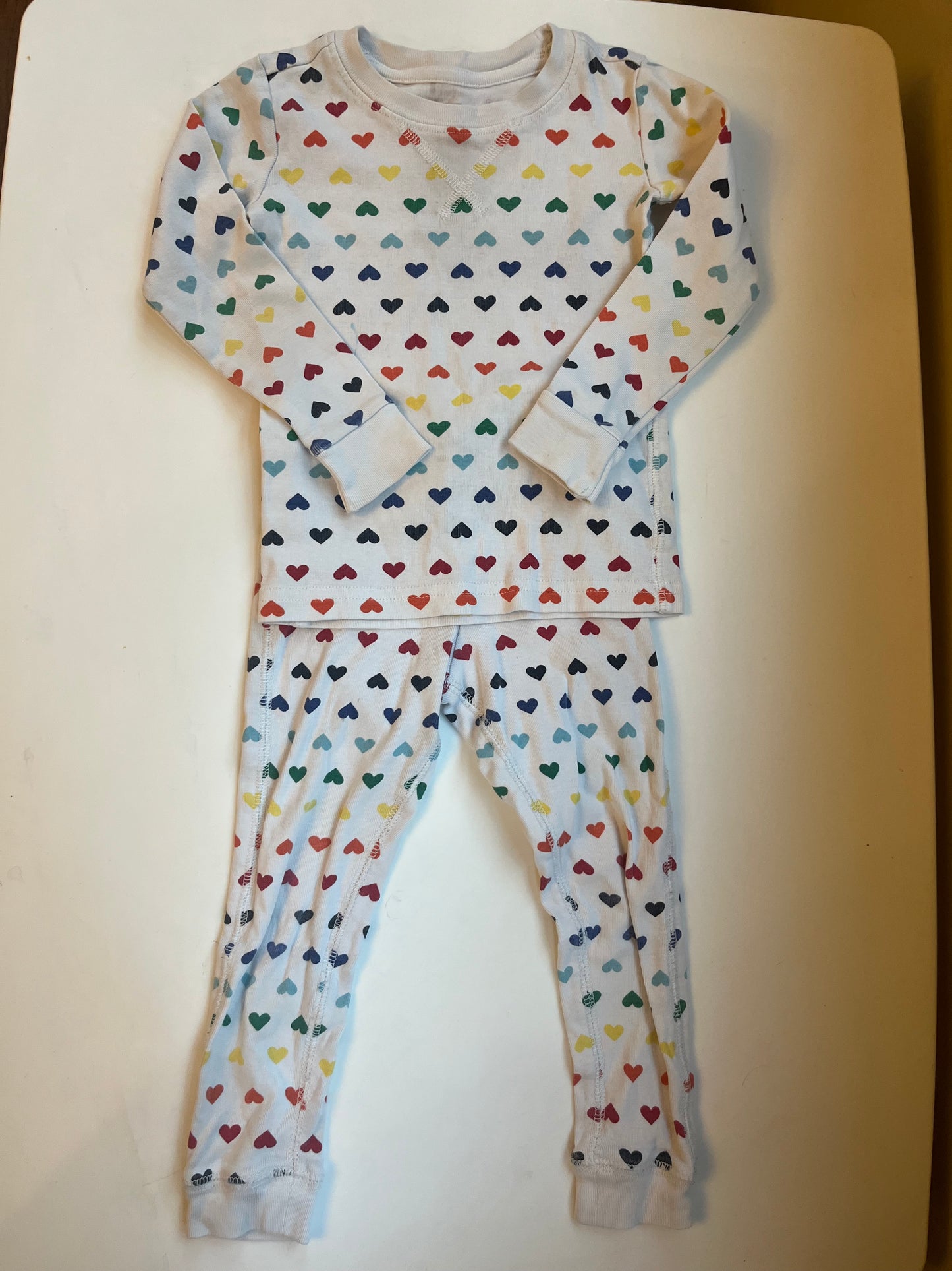 Seller #20 Primary rainbow heart pajamas 2t