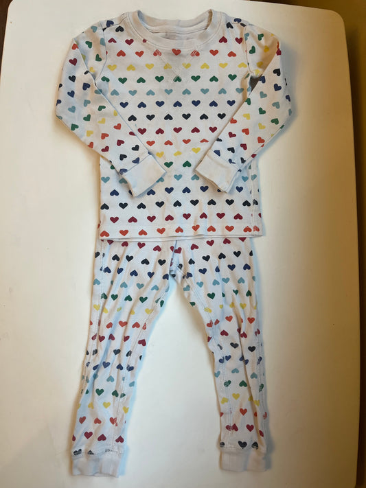 Seller #20 Primary rainbow heart pajamas 2t