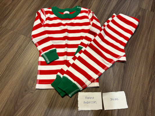 18-24 Mo - Hanna Andersson - Red/White Striped 2 Piece PJs - PU 45236 (near Kenwood) Except Semiannual Sale