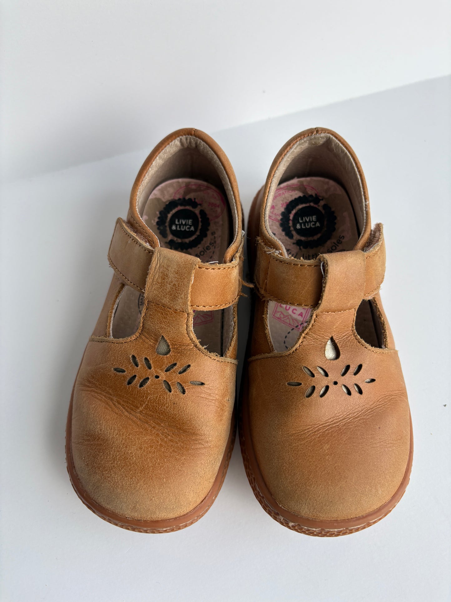 Seller #105 - Size 9c Girls Brown Livie and Luca Mary Janes GUC