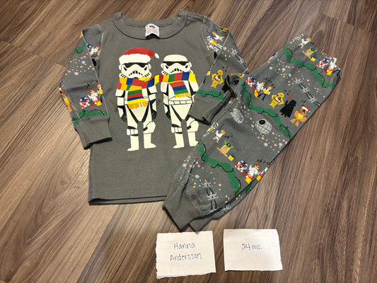 18-24 Mo - Hanna Andersson - Stormtrooper Christmas 2 Piece PJs - PU 45236 (near Kenwood) Except Semiannual Sale