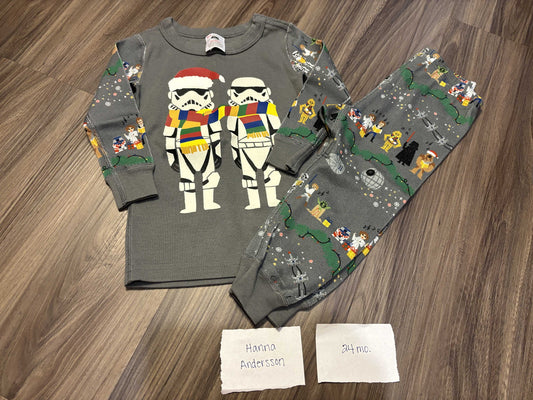 #138 - 18-24 Mo - EUC Hanna Andersson - Christmas Stormtrooper PJs - PU 45236