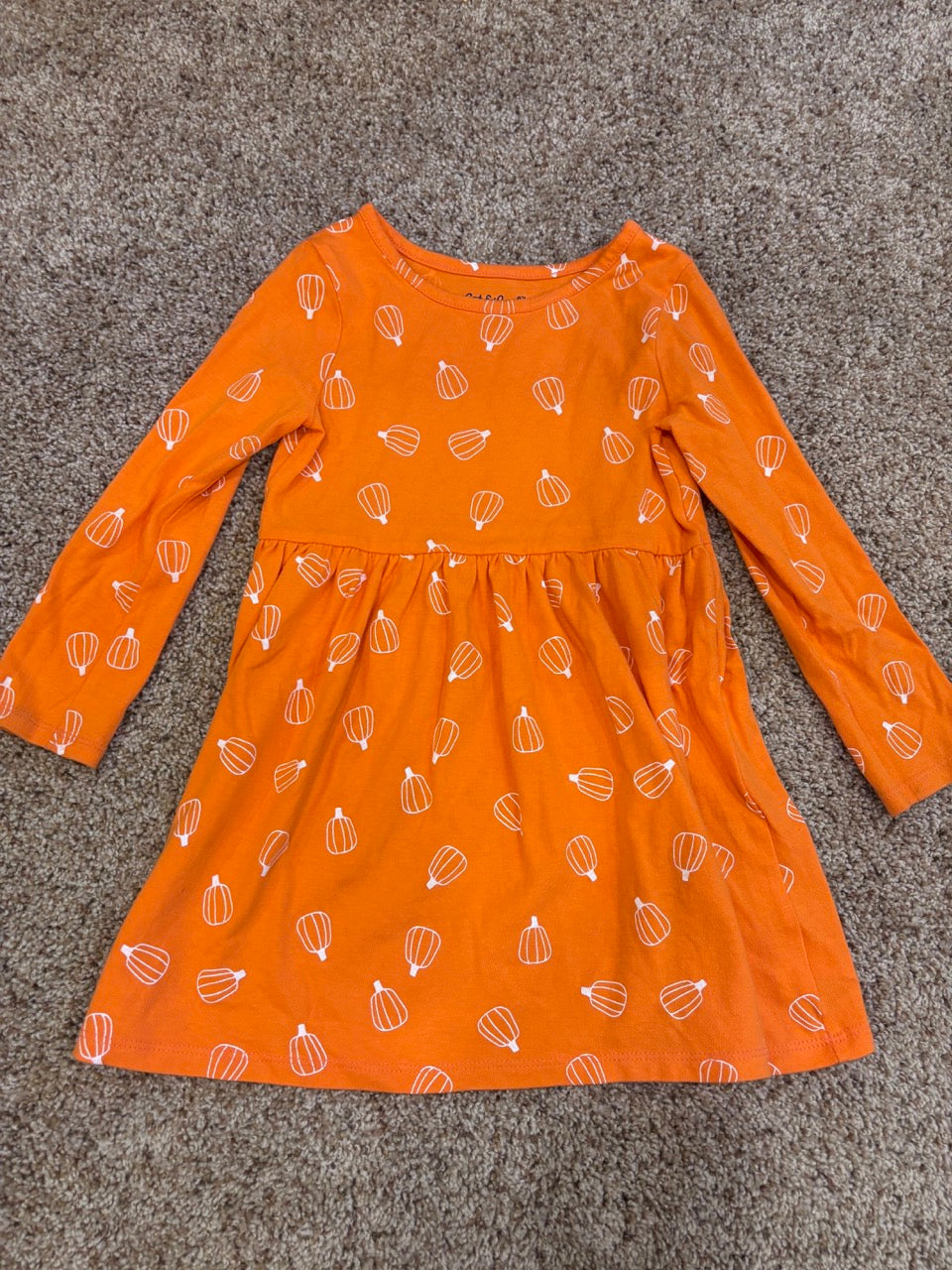 #47 girls 4T cat and jack pumpkin dress