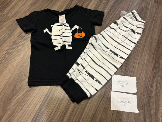 #138 - 12-18 Mo - GUC Gymboree - Mummy PJs - PU 45236