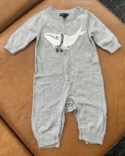 #51 GAP Baby Boy 3-6 mo Whale Sweater Outfit EUC