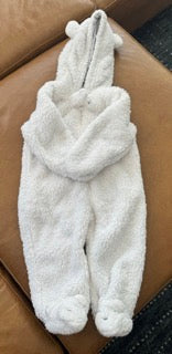 #51 Carter's Unisex Size 6mo Fleece Snowsuit EUC