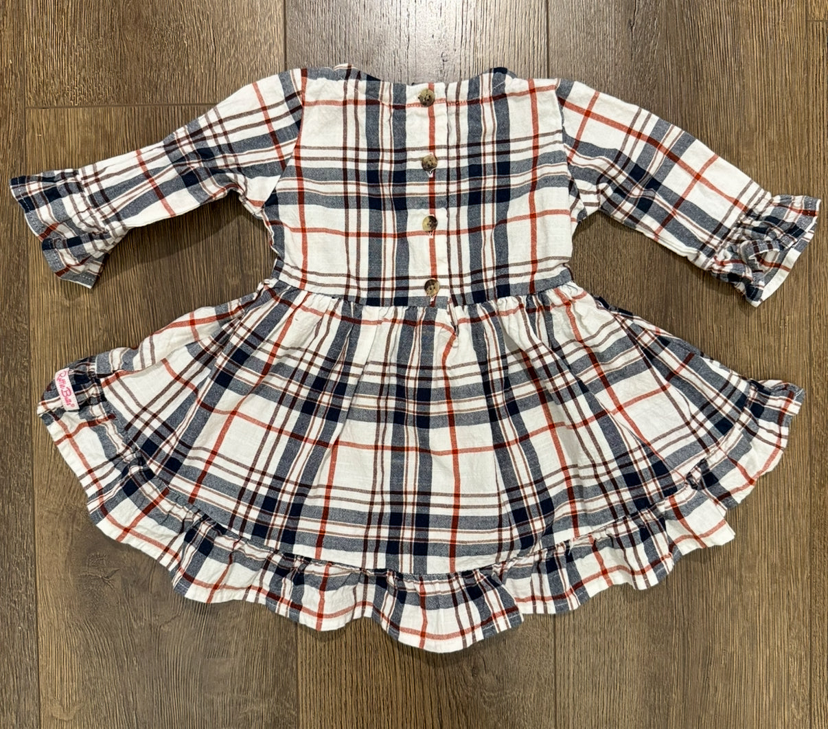 #173-RuffleButts plaid tunic bundle girl size 18-24m