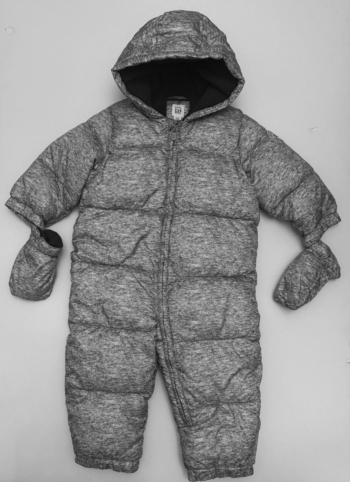 #41 |  (18-24m  like new) GAP Bunting with mittens that snap to it so they don’t get lost!  So soft and warm!