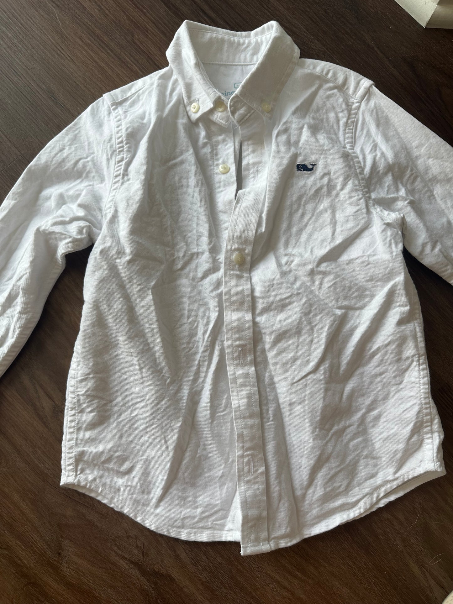 #57 Vineyard vines white button down size 4t