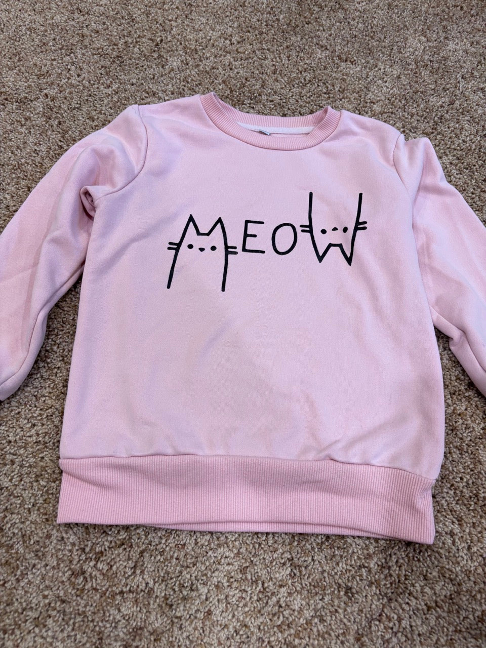 #47, girls size 7-8 sweatshirt, meow