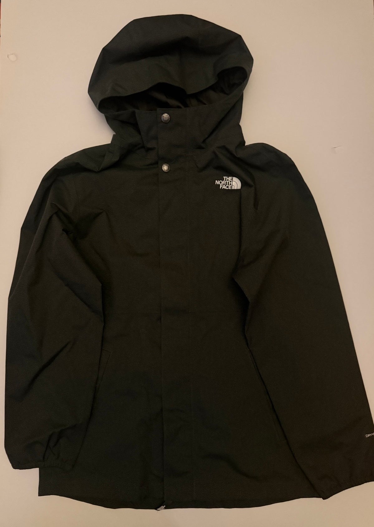 #41 |  L(14/16) North Face Like New DryVent Rain Jacket Dark Gray, boys
