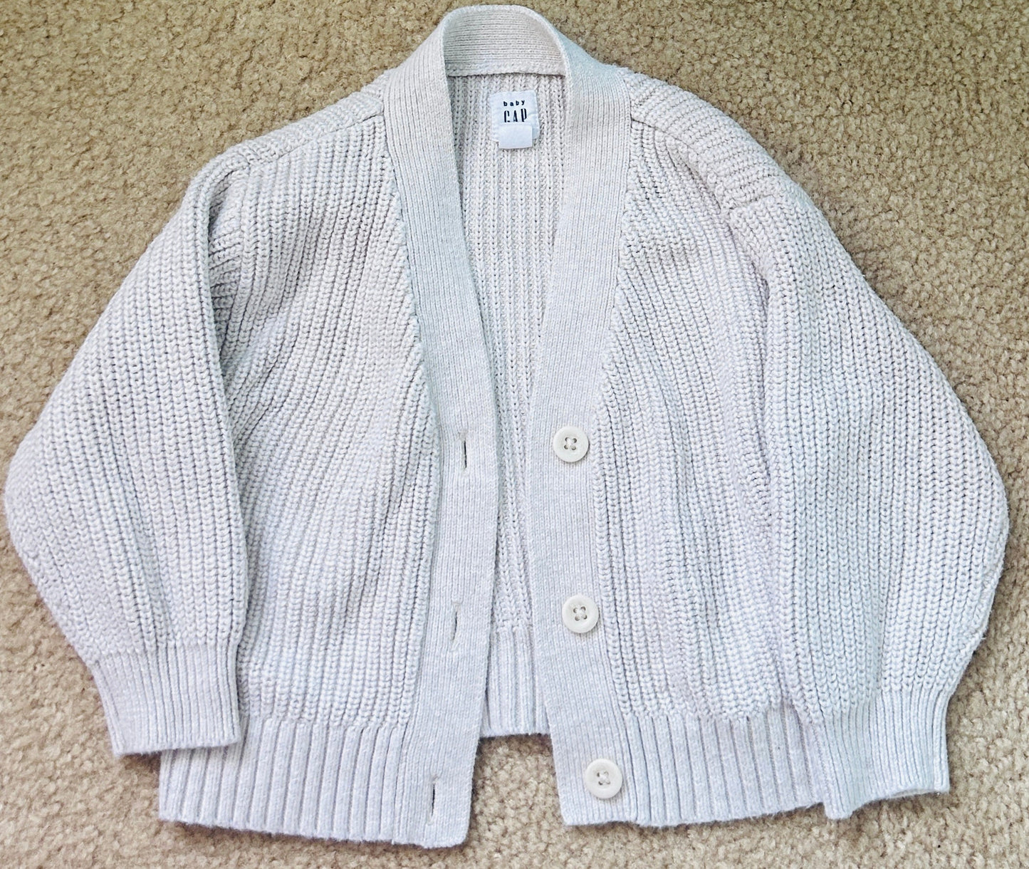 #15 Gap 18-24m Oatmeal Knit Cardigan + WN 24m Leggings Bundle