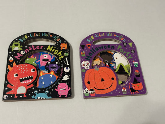 #160 Set of 2 Halloween find it books with handles