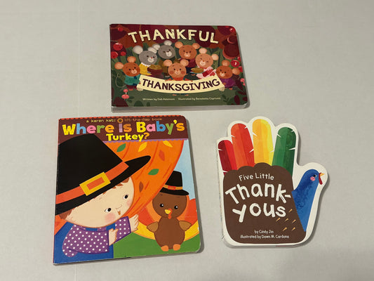 #160 Set of 3 toddler Thanksgiving books