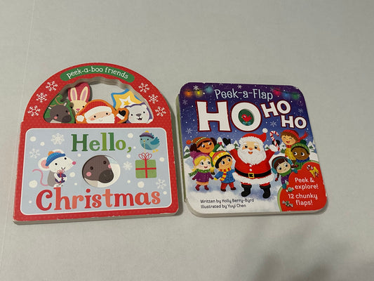 #160 Set of 2 Christmas board books