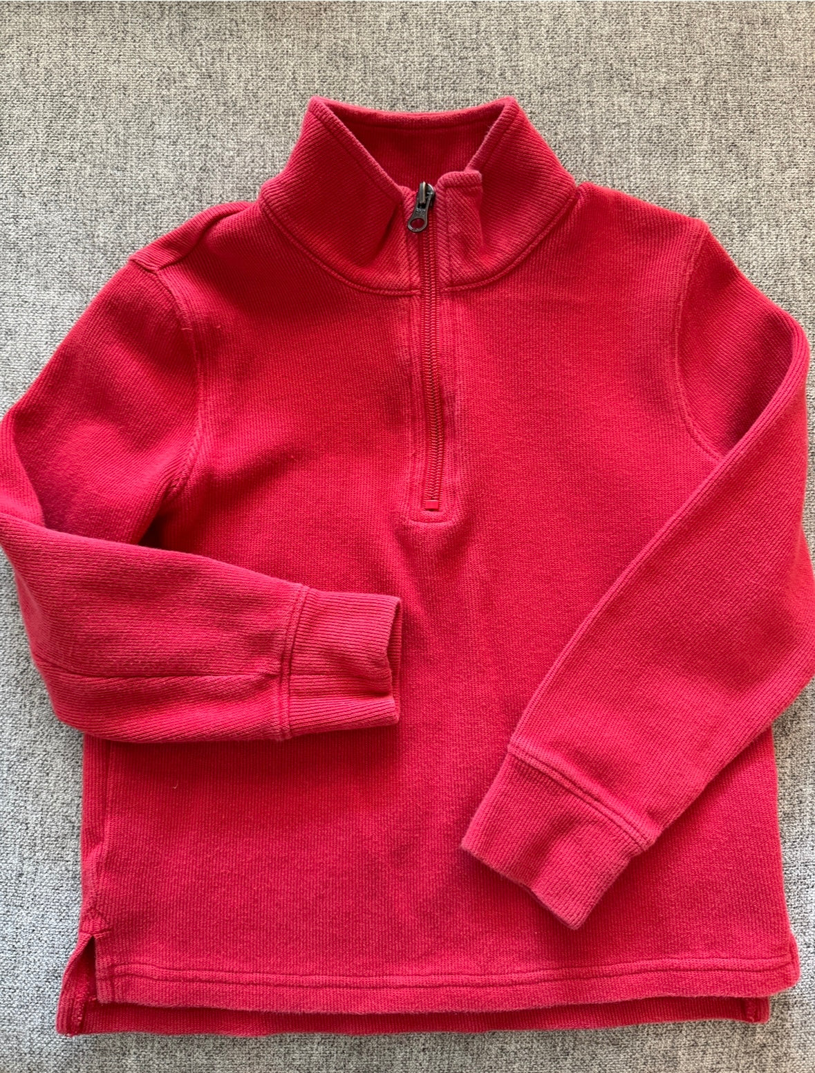 REDUCED PRICE #34 gap size small 4-5 red quarter zip cotton sweater long sleeve