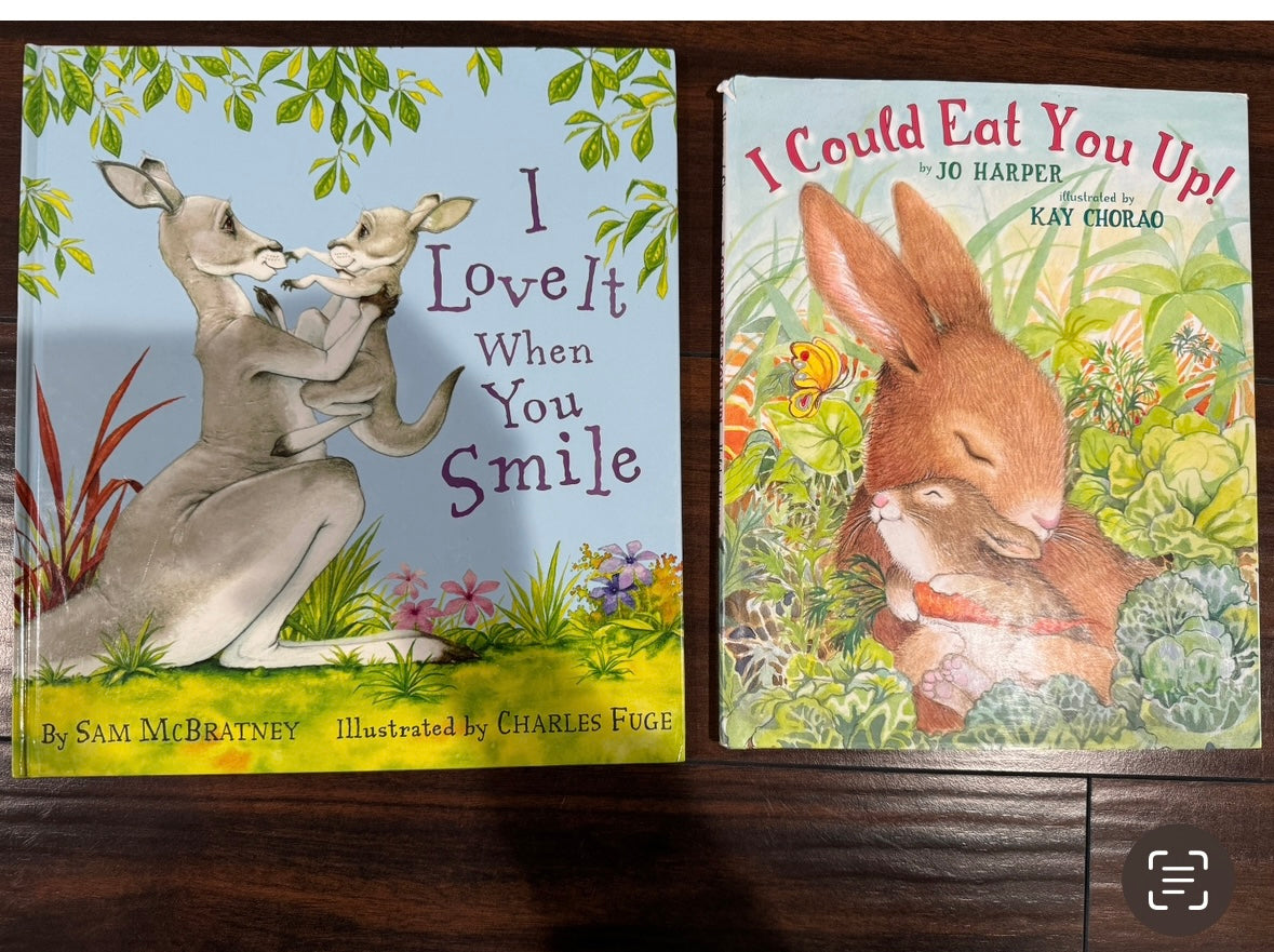 REDUCED PRICE #34 baby / toddler books. I love it when you smile. I could eat you up