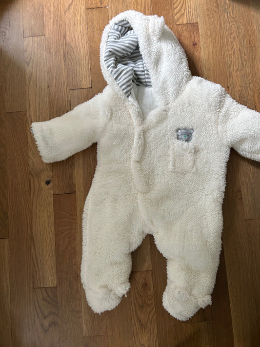 Seller #174 Cream Bunting snap up suit 3-6 months