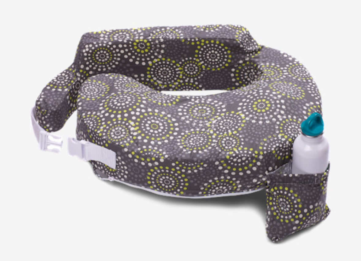 #132 - REDUCED - Bundle of My Brest Friend: Original Nursing Pillow, Waterproof Slipcover in Blue, Original Slipcover in Fireworks & Deluxe Slipcover in Dark Grey