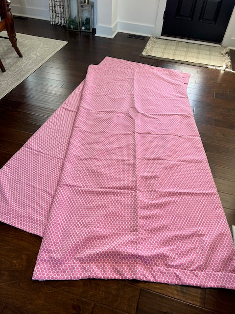 REDUCED Pottery Barn Pink Polka Dot Curtain Panels 44x96 includes 2 panels