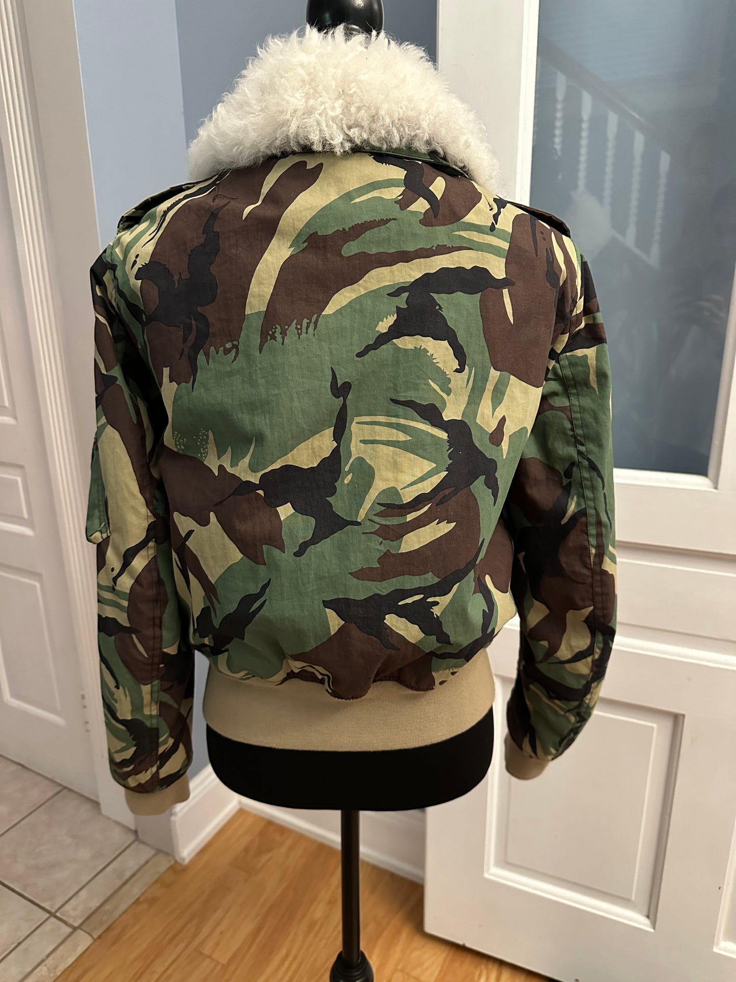 Rag and Bone Camo/Fur Cropped Jacket size S