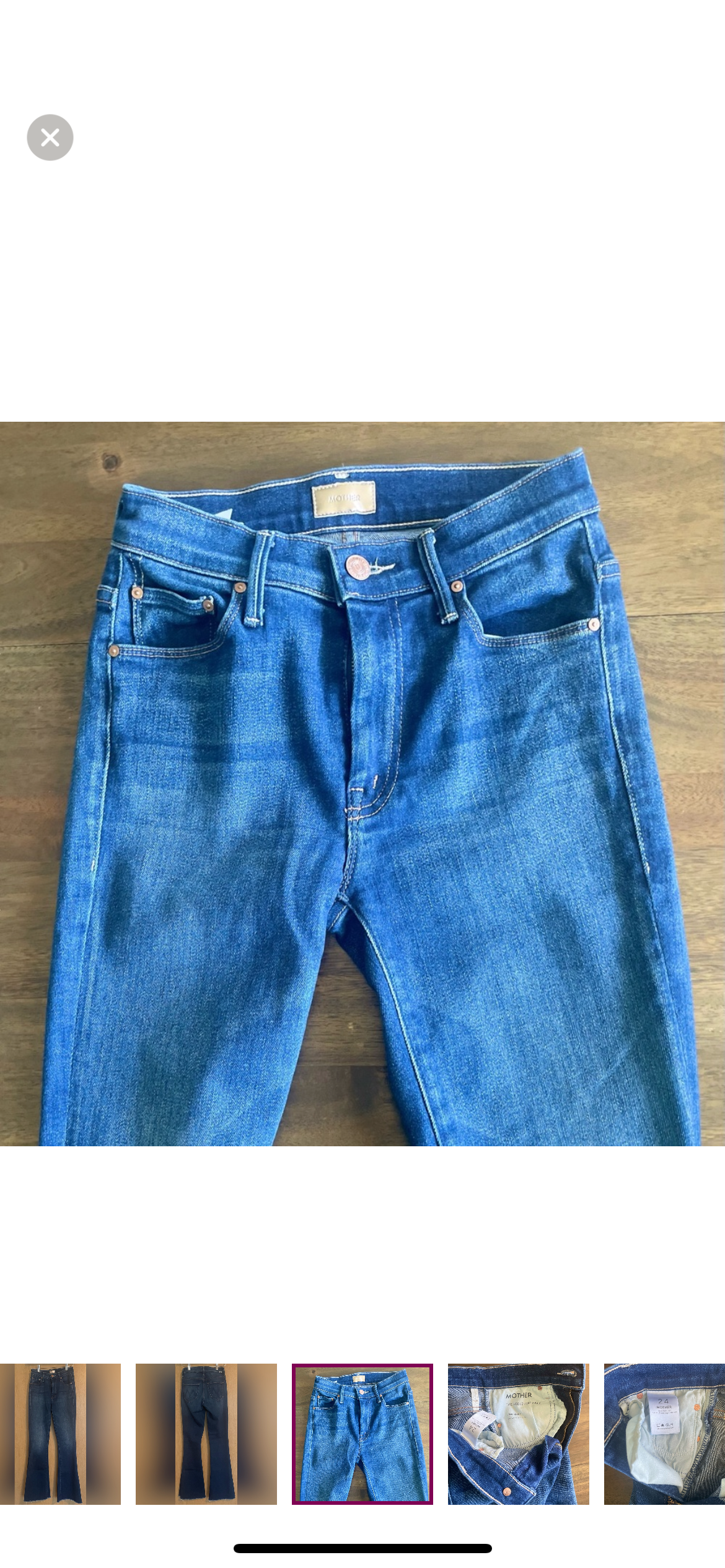 #52 - MOTHER DENIM JEANS - THE WEEKENDER FRAY - HOME MOVIES -Women's  NWOT,  Size 24