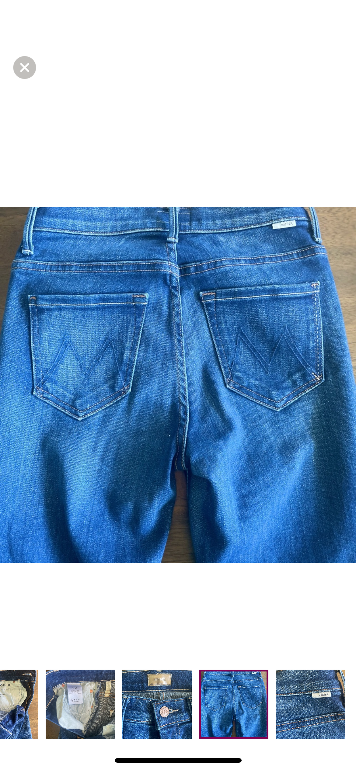 #52 - MOTHER DENIM JEANS - THE WEEKENDER FRAY - HOME MOVIES -Women's  NWOT,  Size 24