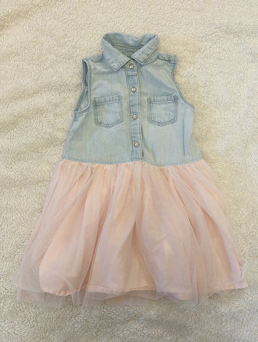 #4 Oshkosh Girls 2T Denim Dress with Skirt
