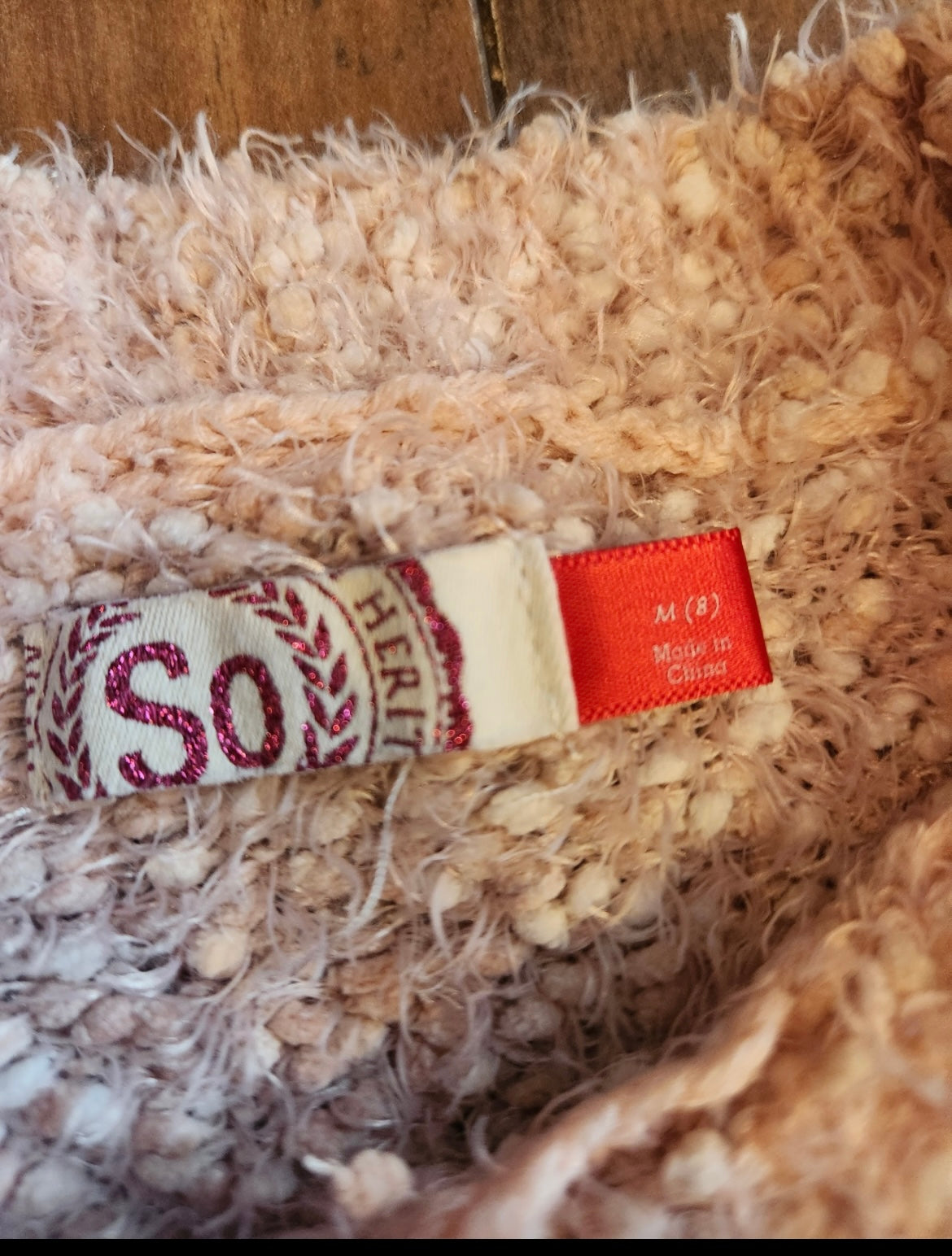 Seller #121 Girls fuzzy medium 8 sweater