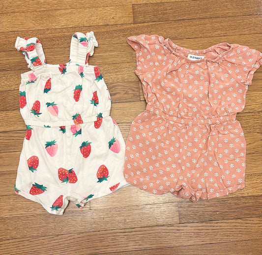 #4 Old Navy Girls 2T Romper Bundle
